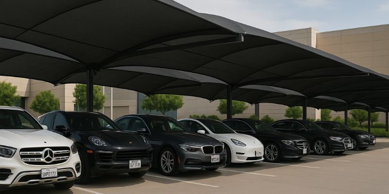 Cobertura de Sombrite instalada em área externa